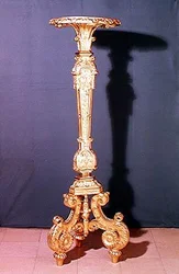 Påskelysestage (forgyldt træ)